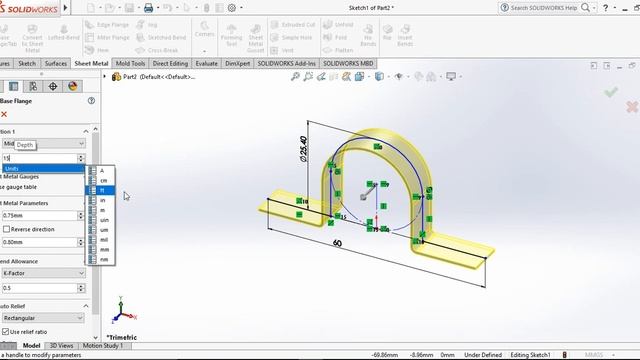 How to Create U Bracket in SolidWorks Sheet Metal смотреть онлайн
