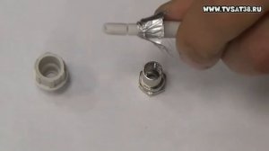 Как обжать и подключить телевизионный кабель F разъем