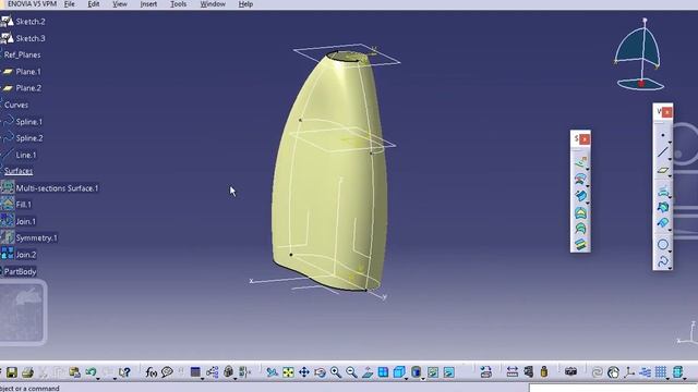 Design of Detergent plastic bottle with surfacing in CATIA I Generative Shape Design смотреть онлайн