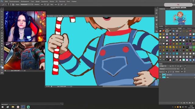 Рисую куклу Чаки из Dead By Daylight вместе с вами! смотреть онлайн