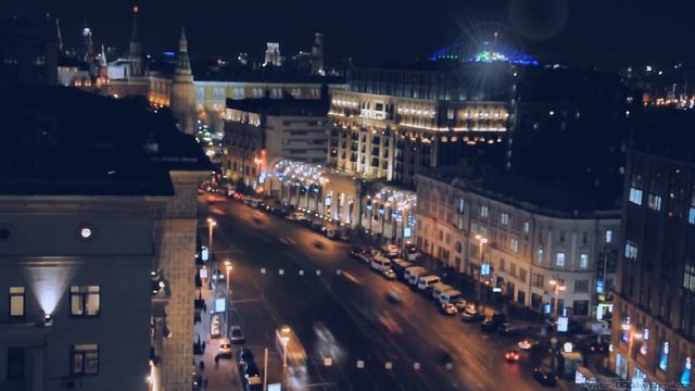 Интервальная съемка с крыши на Тверской улице смотреть онлайн