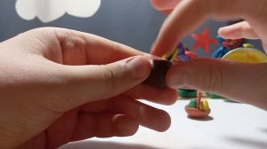 как слепить пасхальные яйца и куличь  из пластилина