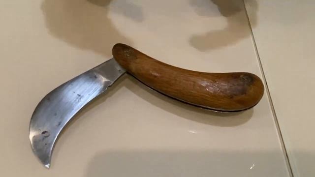 Садовый санитарный складной нож 1960 е гг, Завод «Фрезер» им Калинина, г Москва, СССР Обзор смотреть онлайн