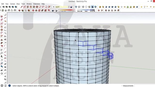 SketchUp tutorial | how to modeling spiral staircase смотреть онлайн
