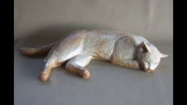 Кошка. Резьба по дереву. Cats. Woodcarving