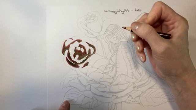 Claire Holoway Colouring - colouring deep velvet red roses смотреть онлайн