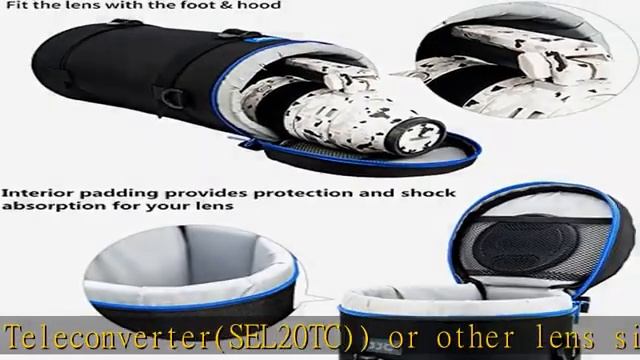 JJC Extra Large Thick Camera Lens Pouch Case for Sony FE 200-600mm Zoom Lens SEL200600G with Revers смотреть онлайн