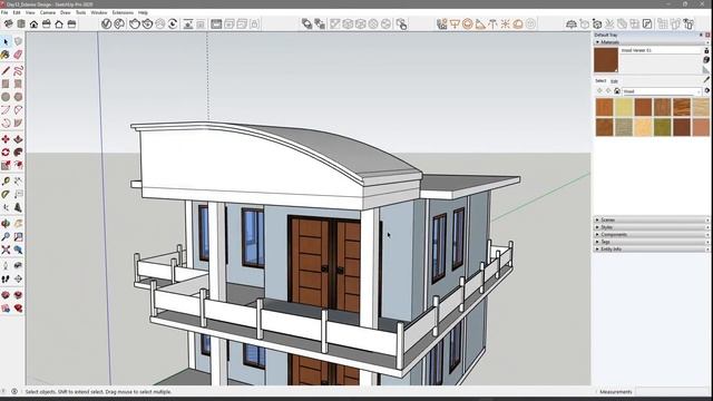Modern House Design Sketchup Tutorial 2024 || Vray Render смотреть онлайн