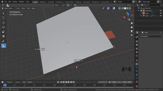 3D Modeling in Blender 2.8 #5 - Add Roof Tiles and Take Measurements. смотреть онлайн