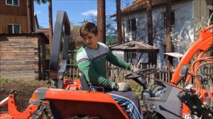 Пашем Куботой GL 200 /Plow mini tractor Kubota GL 200