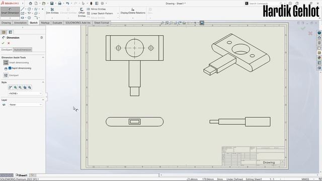 Solidworks 2023 Drawing Beginner's Guide смотреть онлайн