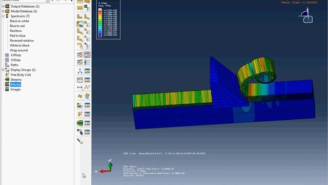 Simulia Abaqus 6 14 Explicit Cutting Of Aluminium With Lagrange Solver