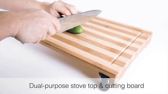 Dual-purpose Bamboo Stovetop cover workspace and Countertop cutting Board with adjustable legs смотреть онлайн