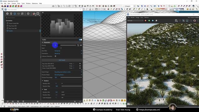 ✅ [ VRAY SKETCHUP ] Rải cây cỏ đối tượng bằng Scatter trong Vray смотреть онлайн