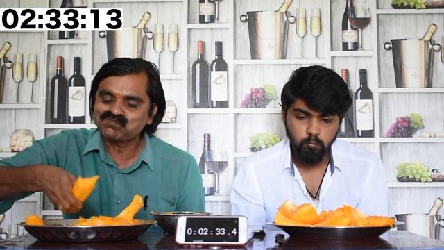 6 KG PAPAYA EATING CHALLENGE In 4 Minutes | Daddy VS Son | Food Challenge India | Saapattu Raman |