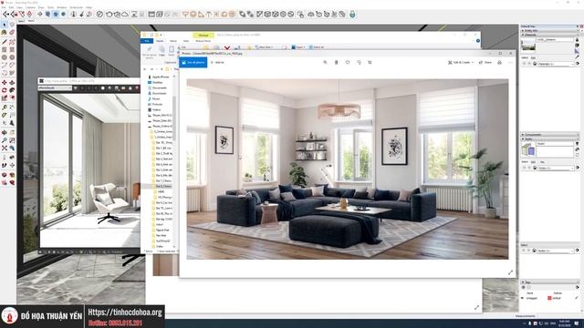 Bài 8_40 Phút_Chiếu sáng nội thất với HDRI + Sửa bài - Vray Sketchup смотреть онлайн