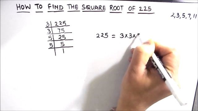 How to Find Square Root of 225 by Prime Factorization / Square Root of 225 / 225 Square Root смотреть онлайн