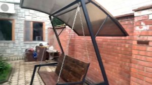 Садовая качель в стиле лофт своими руками