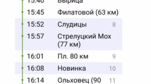 Информатор электрички Санкт-Петербург - Оредеж ЭТ2М
