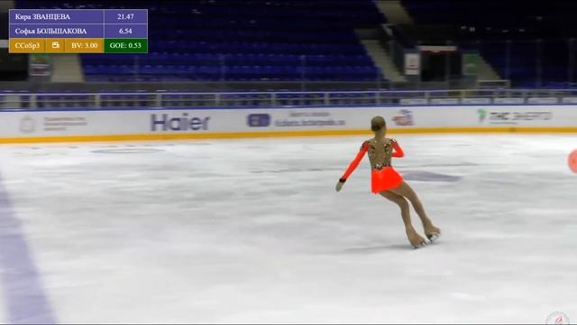 Большакова Софья 9 лет (2й сп). 2й этап Кубка Нижегородской области. Произвольная. 2е место. смотреть онлайн