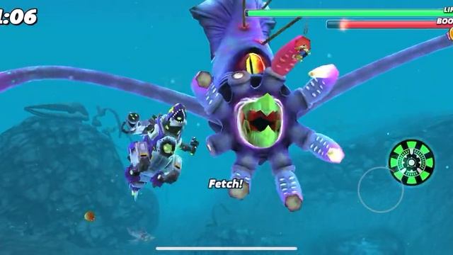 CAN YOU BEAT HIM ? REVENGE SQUID BOSS! - Hungry Shark World 10th смотреть онлайн