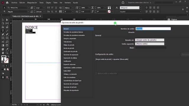👑👑TABLA de CONTENIDO en Adobe InDesign 2022👍👍 смотреть онлайн