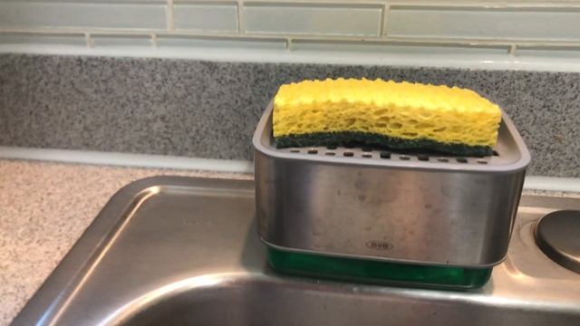 Oxo Dish Soap Dispenser With Sponge Holder - Review