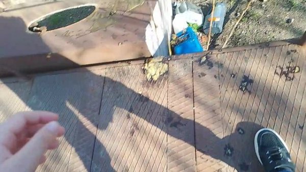 я со старшим братом игра в гараже на улице мы кидали камни в зелёную массу