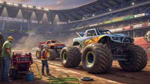 🚗НА РУССКОМ | Что Ломается Чаще: Машины или Нервы? Закулисье Гонок Monster Jam!