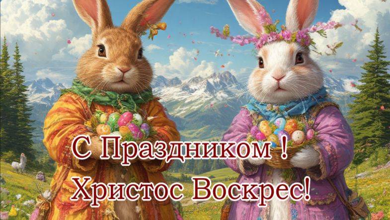 ПОЗДРАВЛЯЮ С ПАСХОЙ . ХРИСТОС ВОСКРЕС . смотреть онлайн