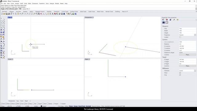 16. ROTATE | Rhino Commands for Landscape Design смотреть онлайн