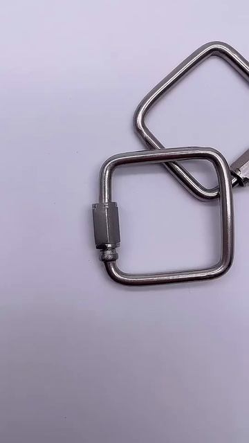 Retail Industry Custom 3.5mm Stainless Steel 304 Carabiner Hook Screw Square Quick Link смотреть онлайн