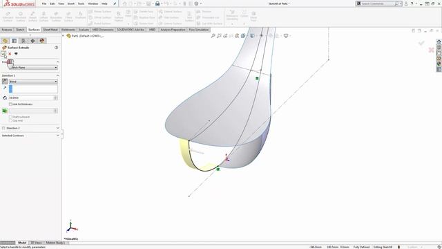 SOLIDWORKS TUTORIAL: How to make Wooden Spoon? смотреть онлайн