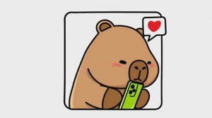 Как нарисовать капибару с посланием любви и нежности