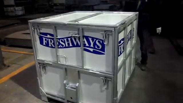 Folding Steel IBC 1,000 Litre Liquid Logo Unit with Square Pallet Base Video.avi смотреть онлайн