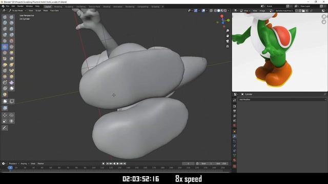 Blender Speed Sculpt - Yoshi смотреть онлайн