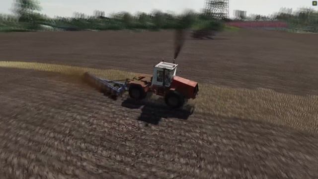 FS19 Timelapse #50 Пахота на Кировцах К-744Р2, культивация в два Т-150К смотреть онлайн