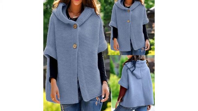 Одежда с AliExpress. Однотонный вязаный кардиган свитер с капюшоном осень зима большие размеры. смотреть онлайн