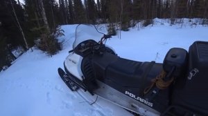 Снегоход с автомобильным двигателем. Мои сани для снегохода. Апрельская покатушка до таёжной речки.