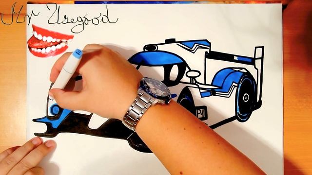 How to Draw a Car Step by Step Easy - Real Racing 3 Game 24 Hours of Le Mans Toyota, color | 10/11 смотреть онлайн