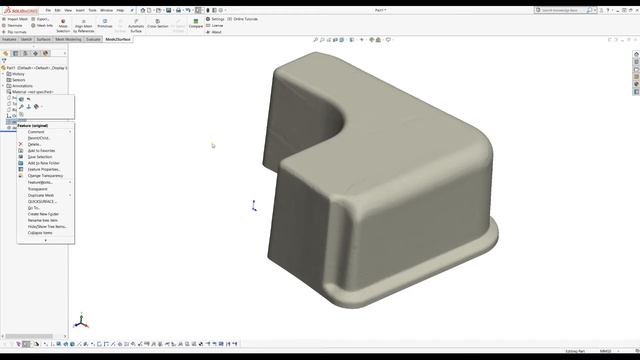 Mesh2Surface for SOLIDWORKS - Duplicate Mesh смотреть онлайн