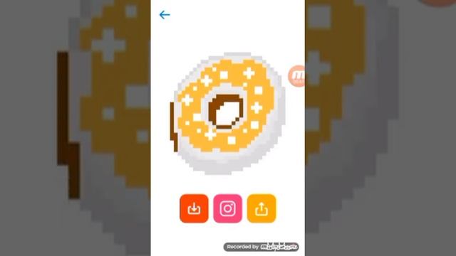 Рисунки по номерам. Пончик🍩 и цветок🌸