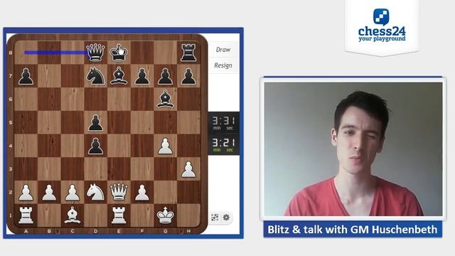 Blitz & talk #10: vs. Sasha.Hohenzollern | Online Chess Game смотреть онлайн