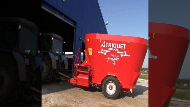 Сельскохозяйственная машина Колнаг для измельчения 2 шнека, смешивания и последующей раздачи кормов смотреть онлайн