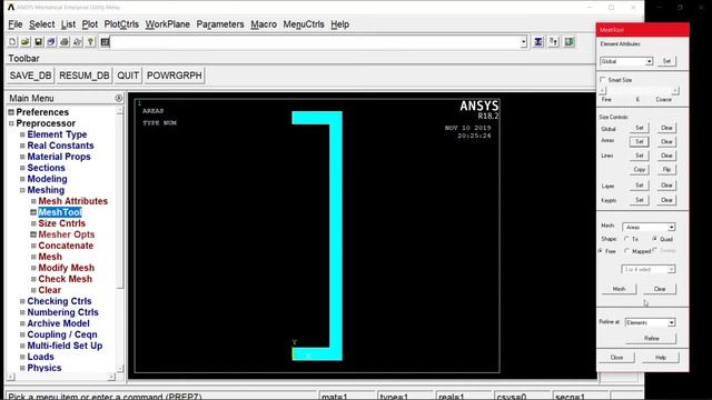 Analysis of 3D cylinder by Axisymmetric in Ansys 18.2 APDL смотреть онлайн