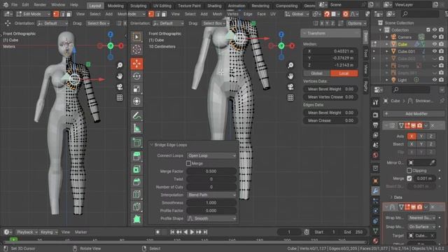 Let's make an Anime girl in blender part 4 смотреть онлайн