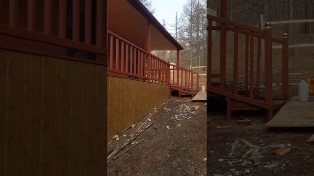Утепление летного дома + Устройства новая Террасы возле Улан -Батора в Монголия смотреть онлайн