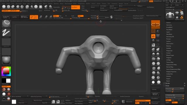 Robot Quick Sculpt in Zbrush... Part 1 смотреть онлайн