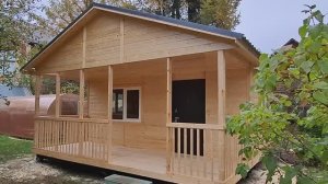 Дачный дом 6 на 5 Бытовка с верандой