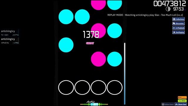 Osu!Mania - Too Much Loli 1.2x 96.99% S rank смотреть онлайн